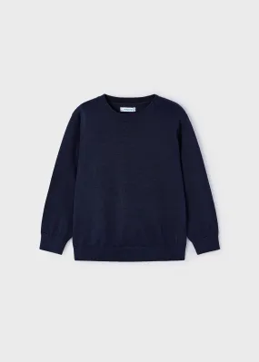 311 - Basic crew neck jumper for boy - Navy