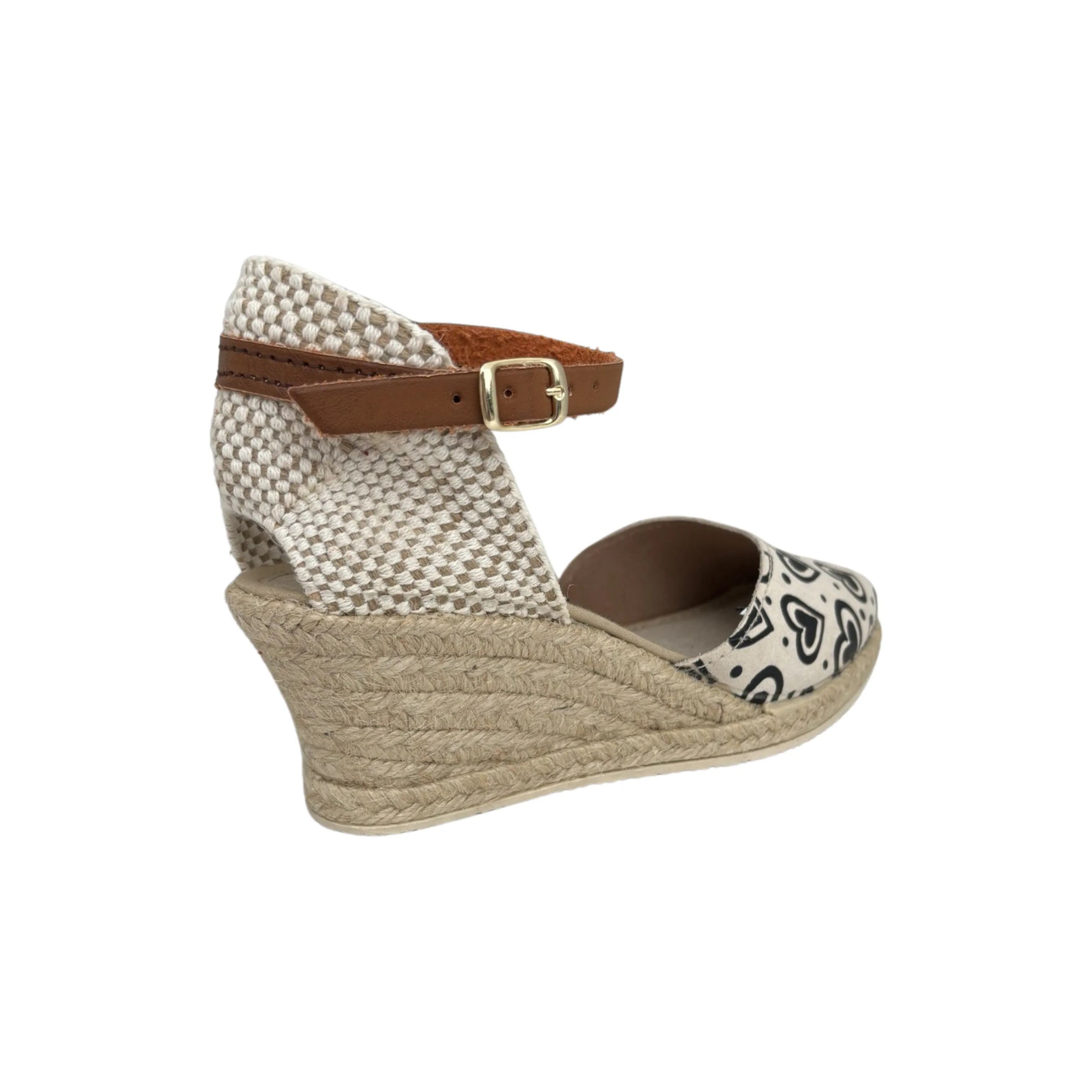 5N50-21 Beige/Black Espadrille