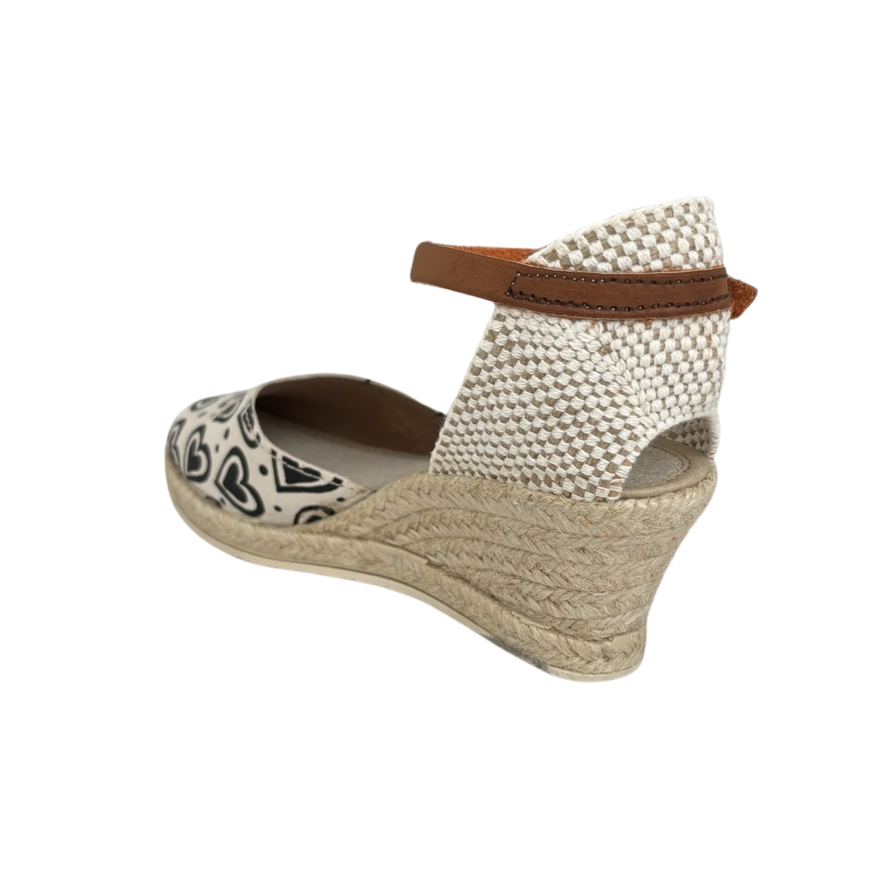 5N50-21 Beige/Black Espadrille