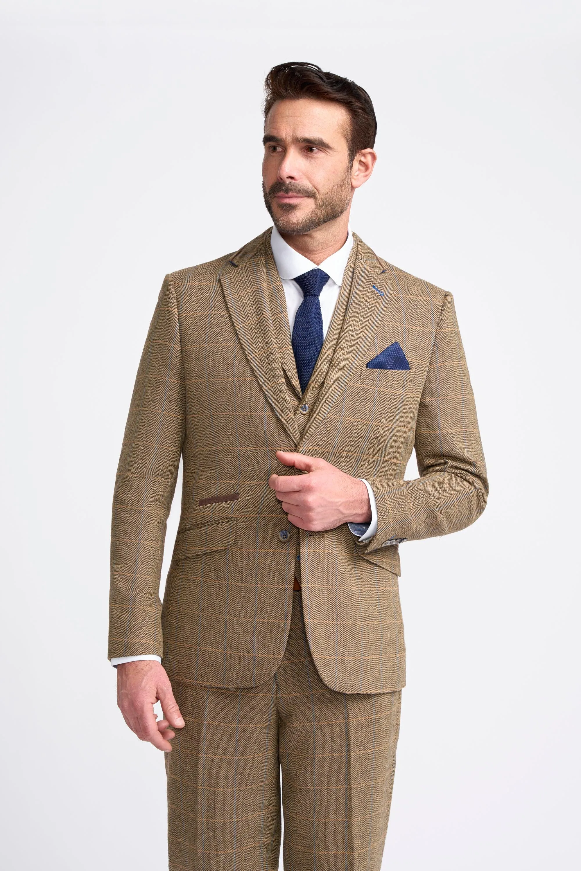 Albert Brown Long Tweed Three Piece Suit