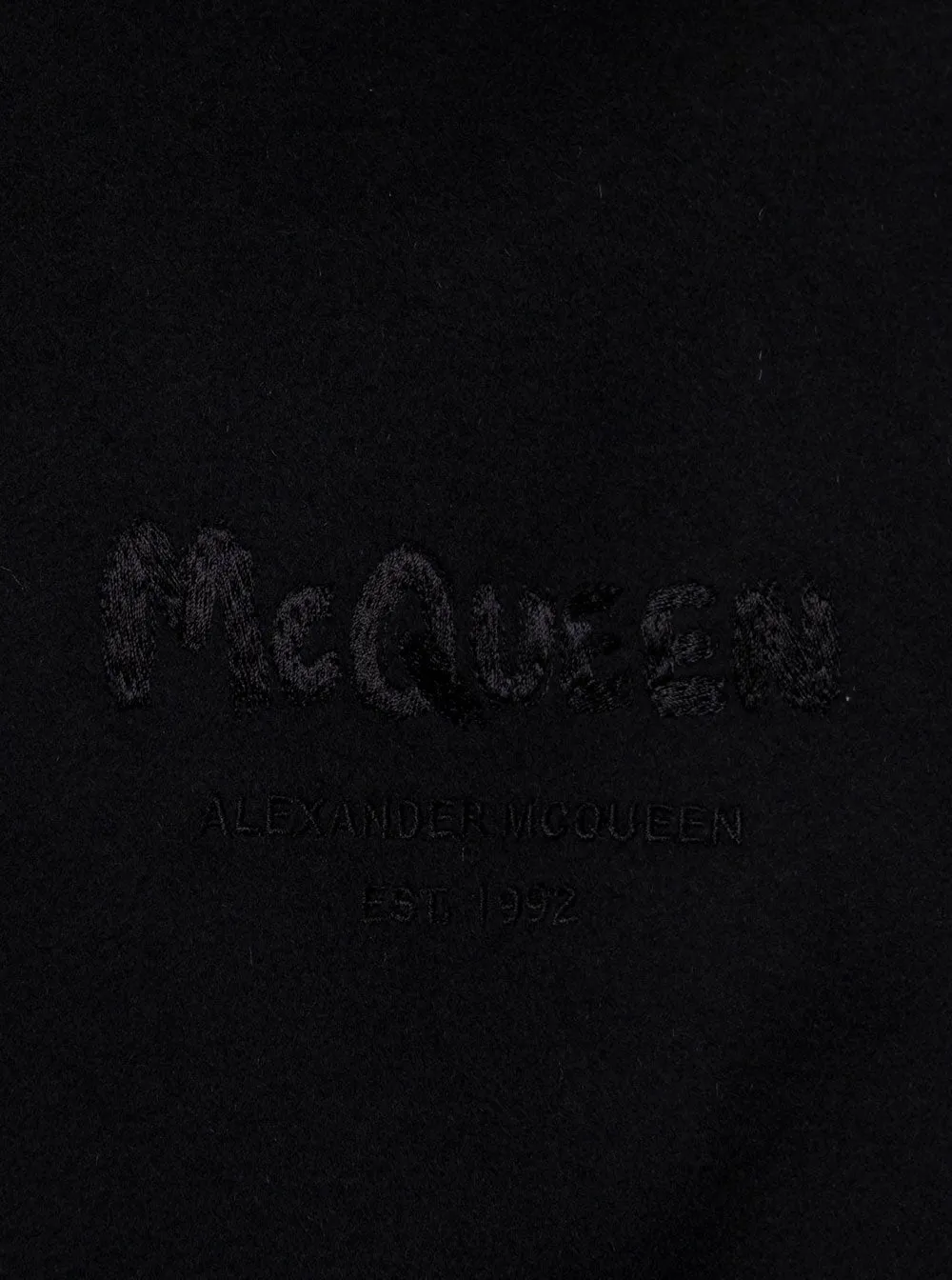 Alexander McQueen Logo Printed Buttoned Bomber Jacket