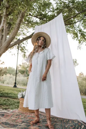 Andra Midi Dress In Ivory Taupe