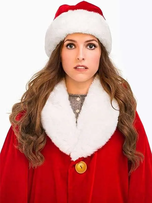 Anna Kendrick Noelle Shearling Christmas Coat - New American Jackets