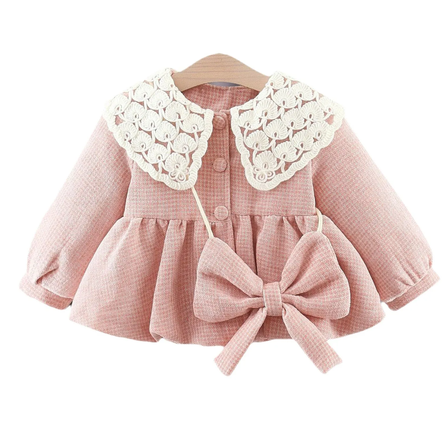 Baby Kid Girls Solid Color Jackets Outwears Wholesale 231019123