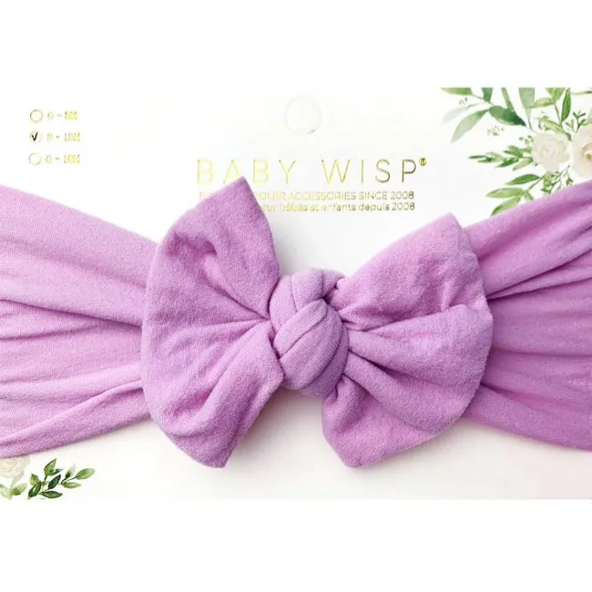 Baby Wisp Headband Nylon Bow 0M+ Mauve