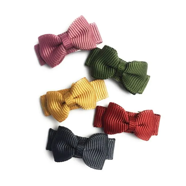 Baby Wisp Tuxedo Bow Snap Clips 5pk Little + Brave