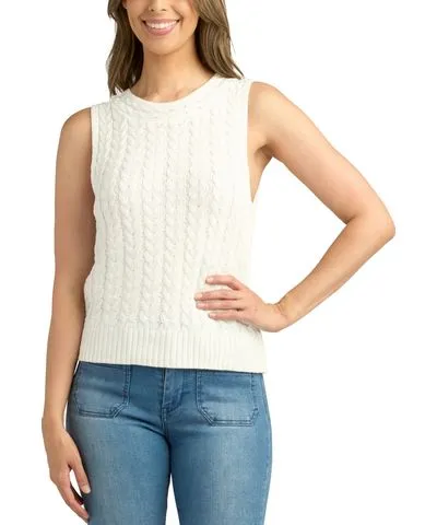 BCX Juniors' Shaker-Stitched Sleeveless Sweater