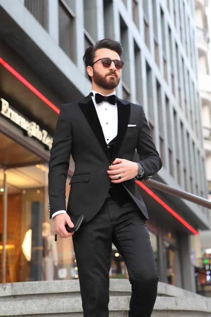 Black Slim Tuxedo Suit