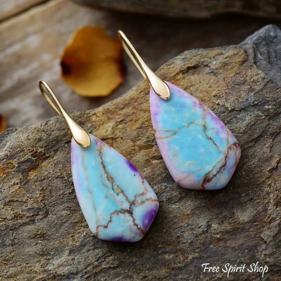 Blue & Purple Jasper Drop Earrings