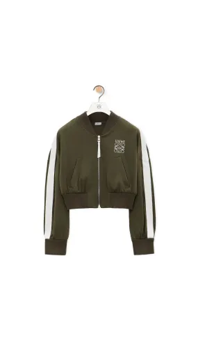 Bomber Jacket in Technical Jersey - Tea Dust Glaze