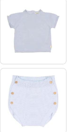 Buho Baby 2 Pc Knit T-shirt & Culotte Set