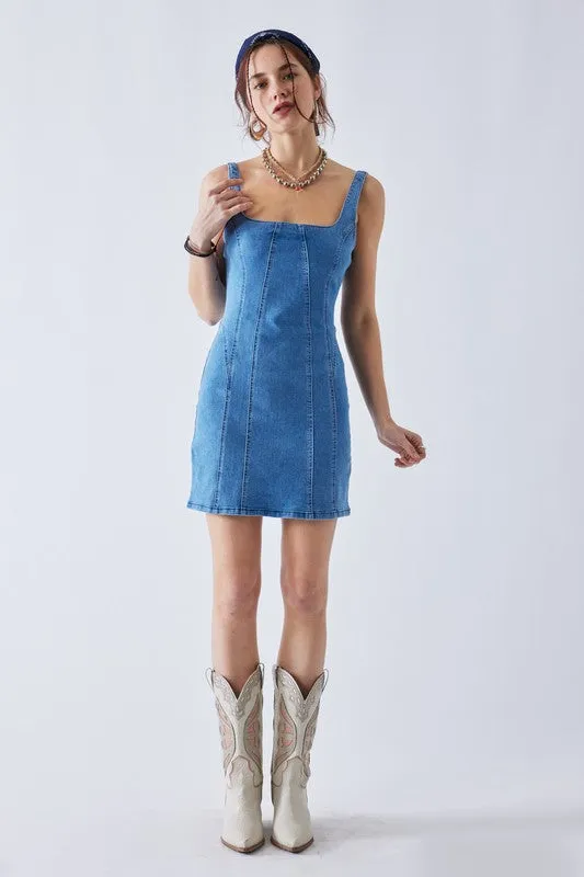 Bustier Denim Dress