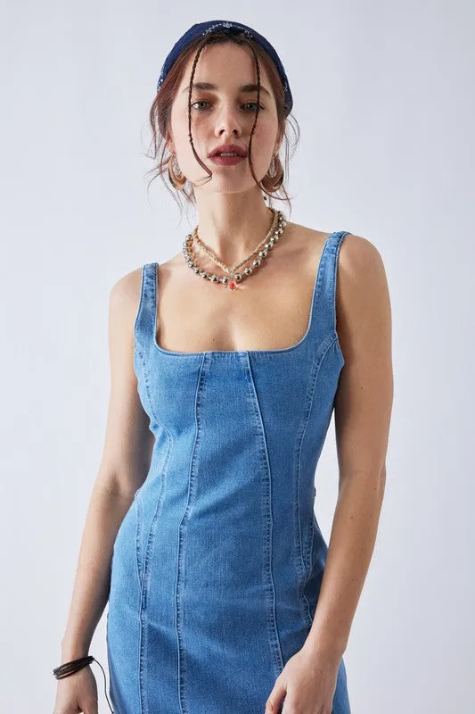 Bustier Denim Dress