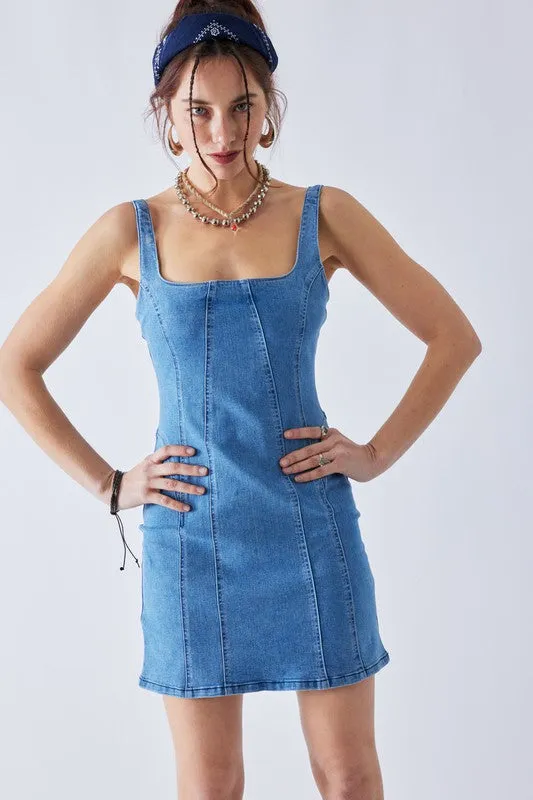 Bustier Denim Dress