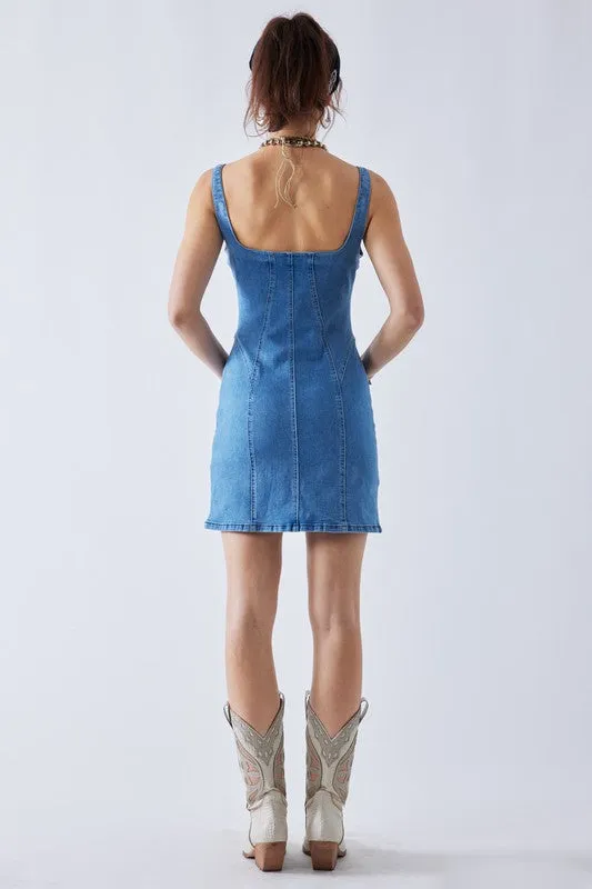 Bustier Denim Dress