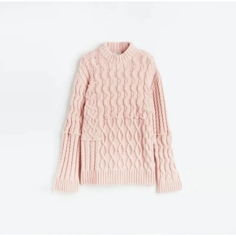 Casual O-neck Long Sleeve Loose Warm Sweater Autumn Female Fashion Street Knitwear