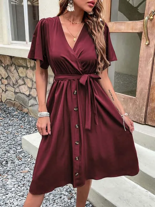 Casual Short Women Midi Dress