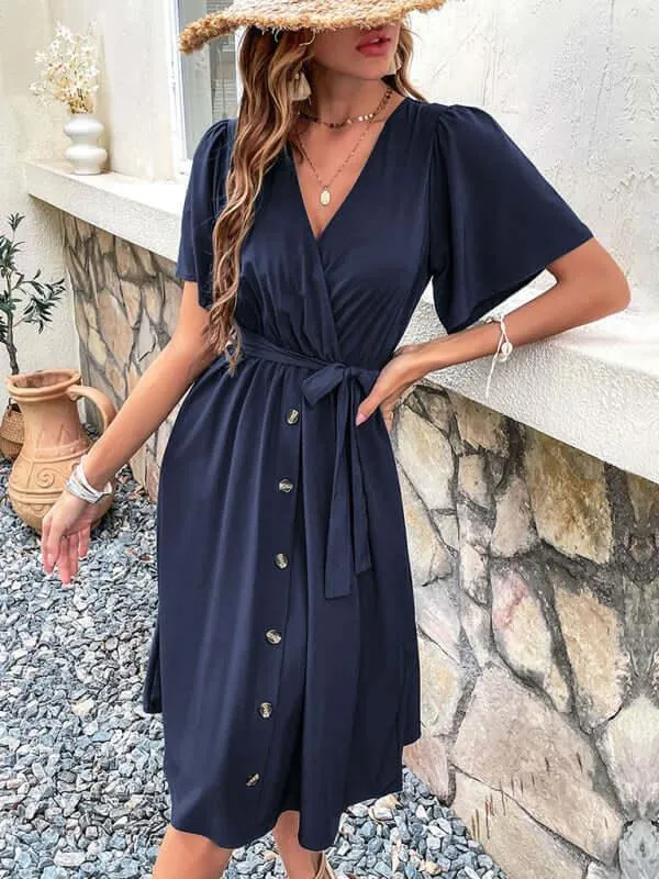 Casual Short Women Midi Dress