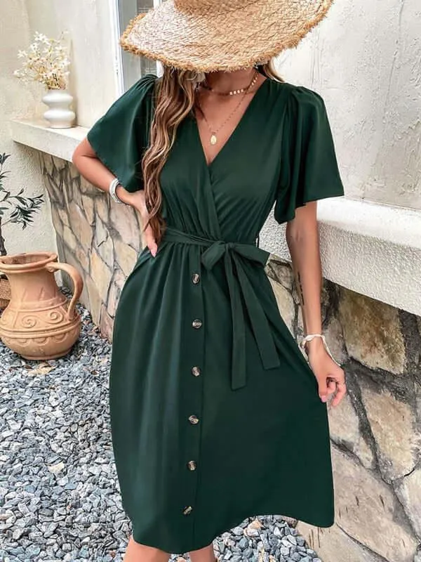 Casual Short Women Midi Dress