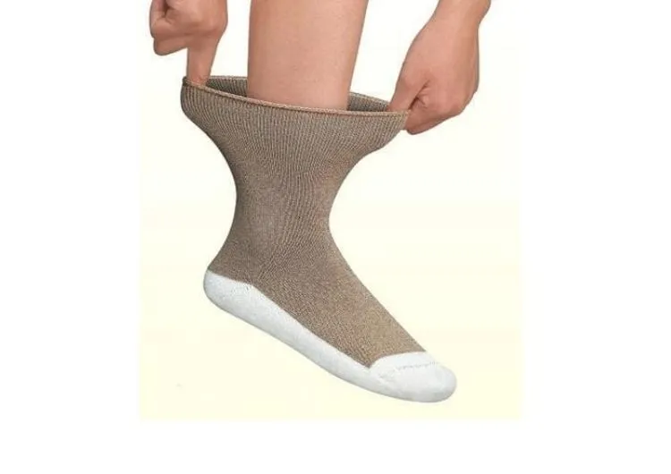 Casual/Dress Diabetic Socks - Brown