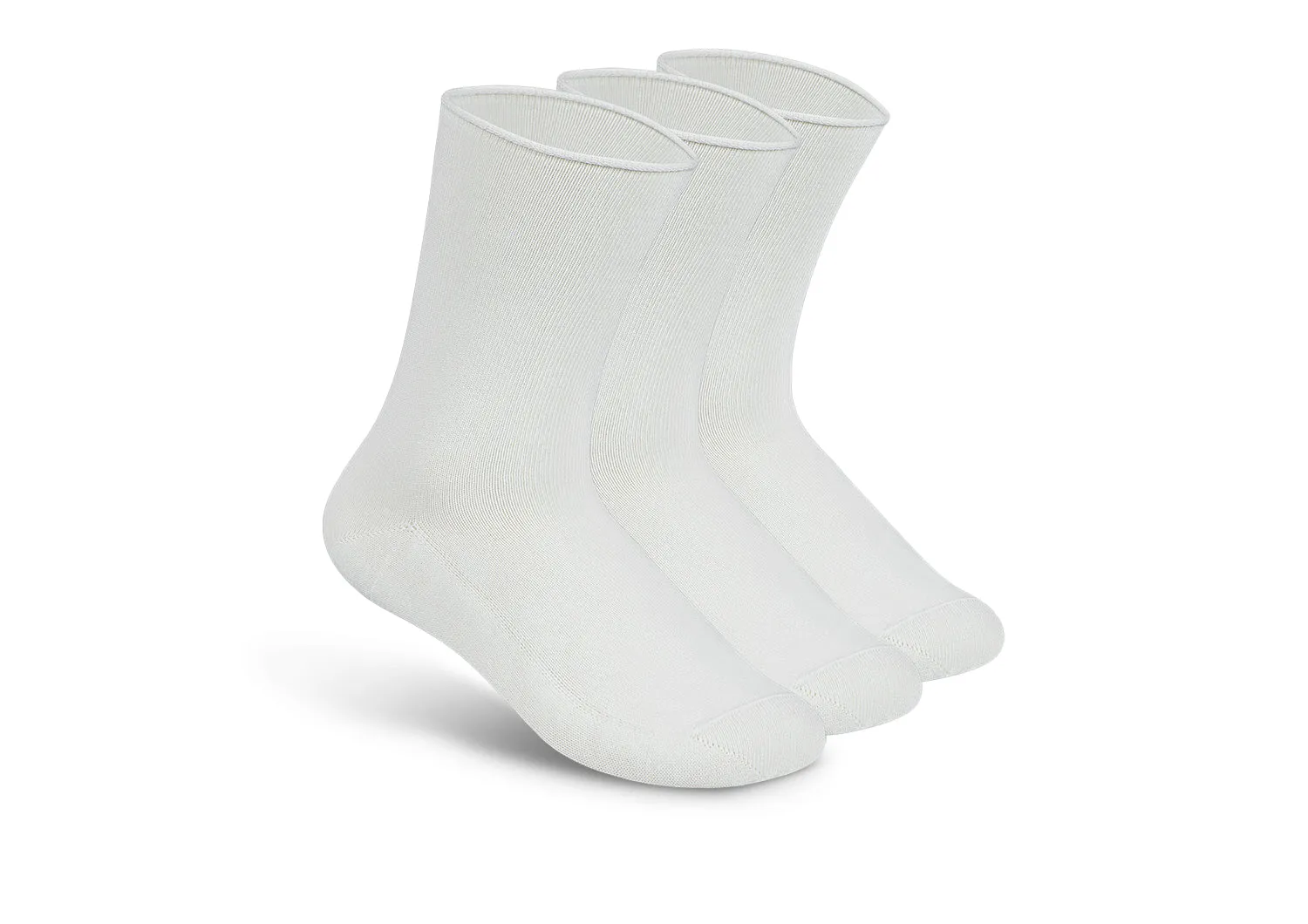 Casual/Dress Diabetic Socks - White