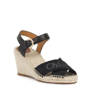 Chloe Piia Espadrille Wedge, Black