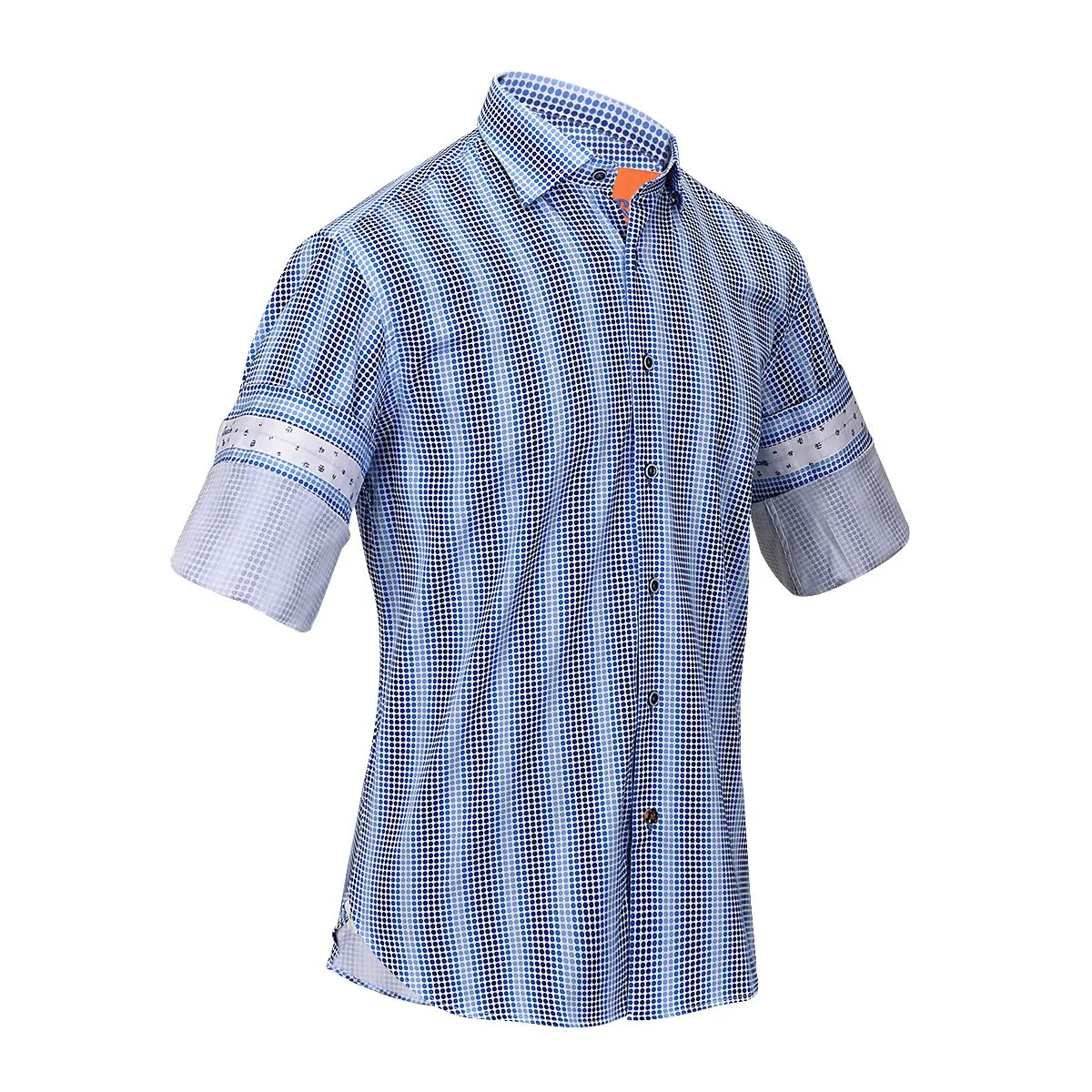 CM04619 - Cuadra blue casual fashion long sleeve cotton shirt for men.