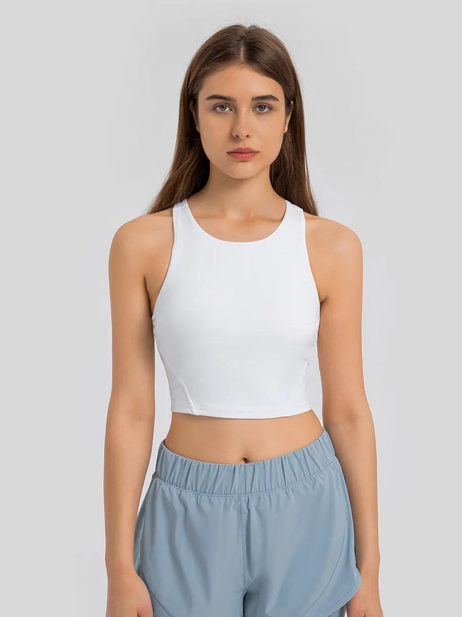 Crop Tank Top High Neck