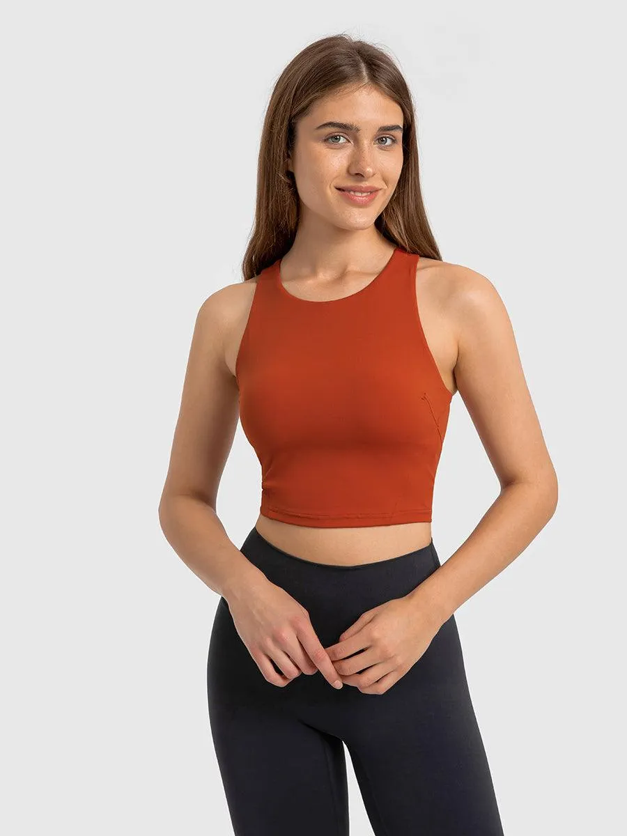 Crop Tank Top High Neck