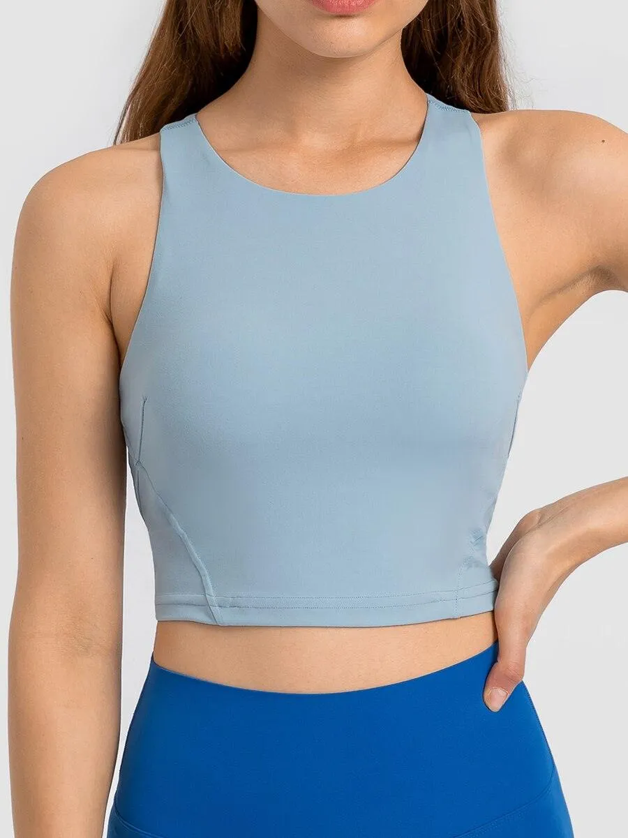 Crop Tank Top High Neck