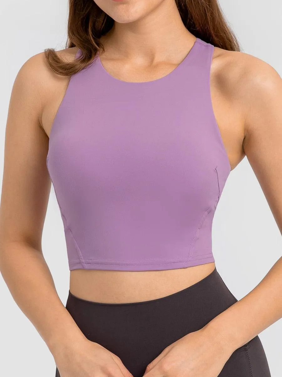 Crop Tank Top High Neck