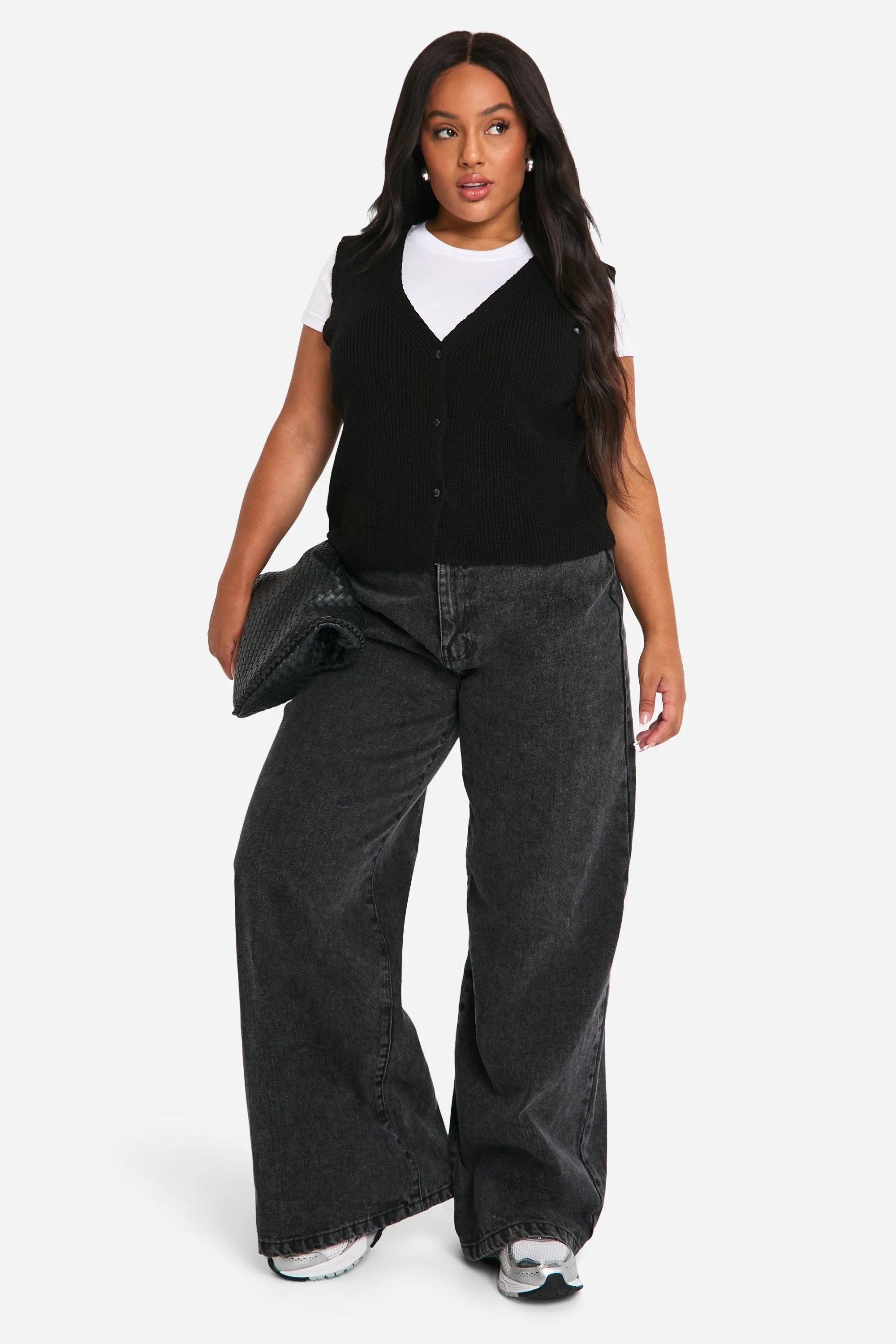 Cropped Boxy Button Waistcoat