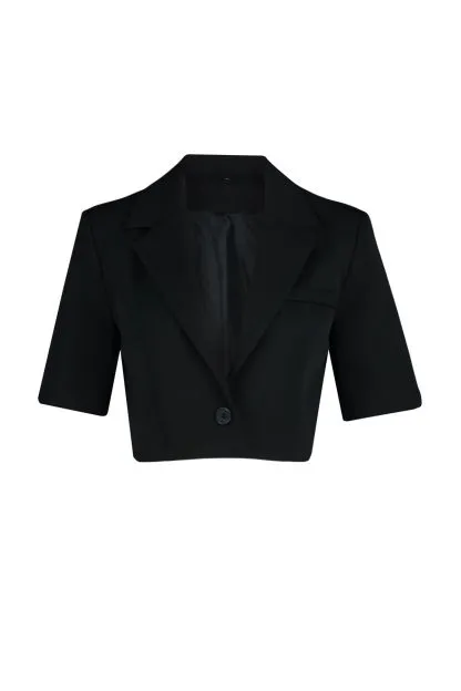 Cropped Single Breasted Blazer