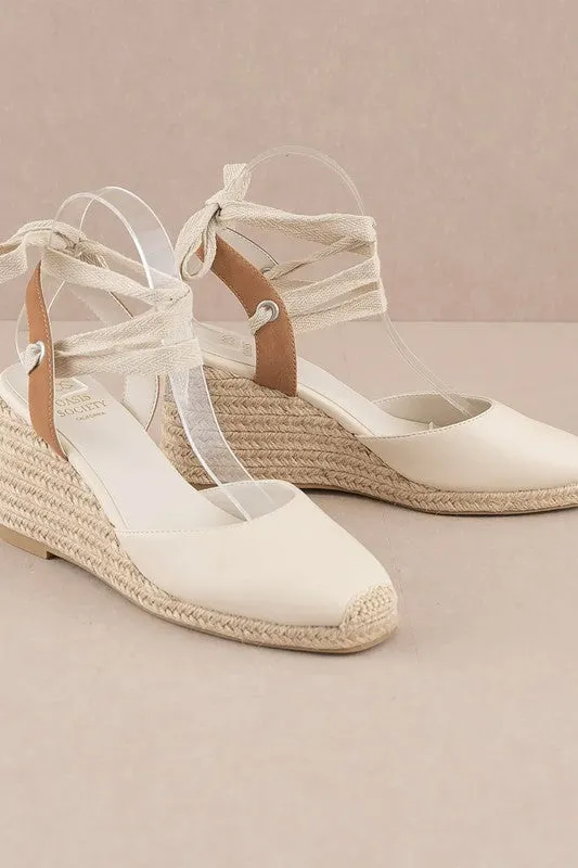 D-Alondra-Espadrille Lace Up Wedge Sandal