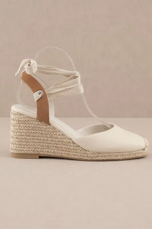 D-Alondra-Espadrille Lace Up Wedge Sandal