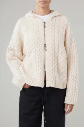 Dakota Zip Sweater - Cream