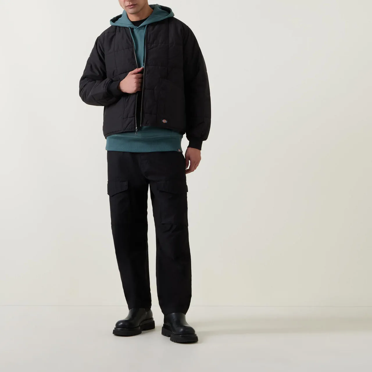 DICKIES Quilted Bomber Jacket - Black