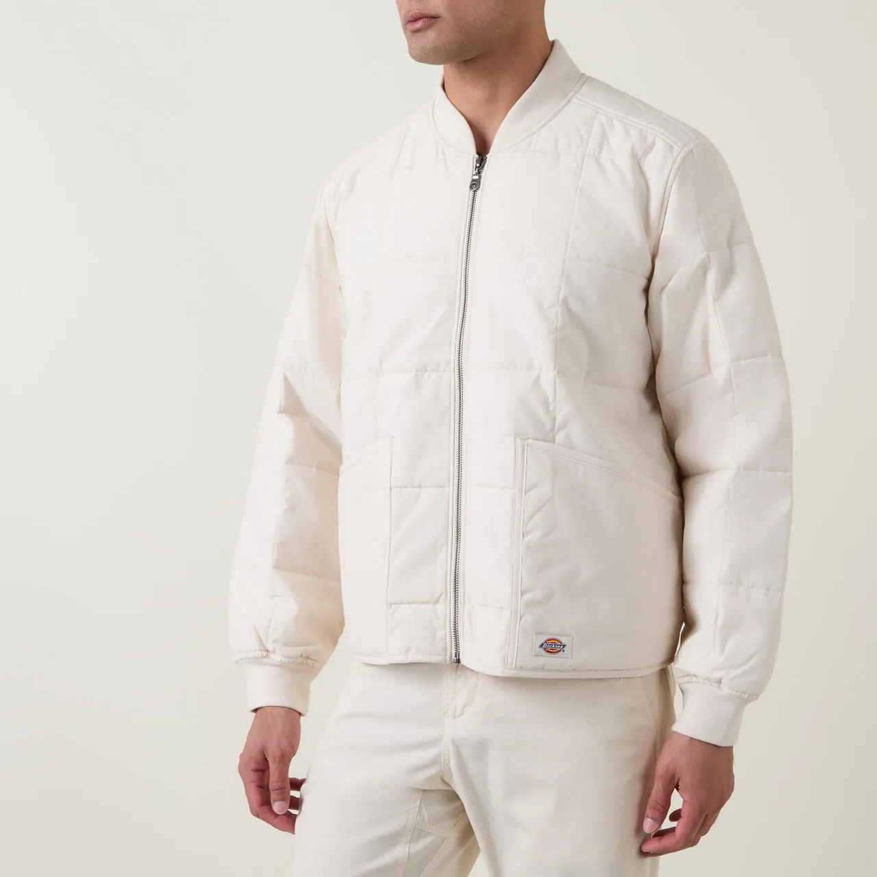 DICKIES Quilted Bomber Jacket - Ivory