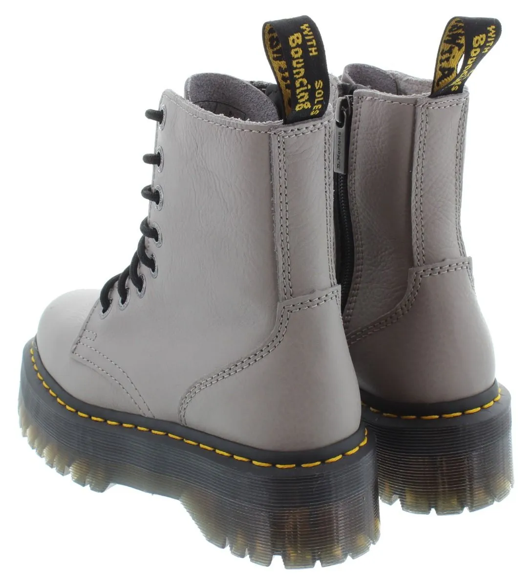 DR MARTENS Adults Jadon 3 Platform Boots In Grey