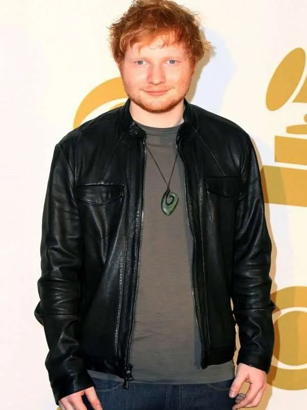 Ed Sheeran Black Leather Jacket - New American Jackets