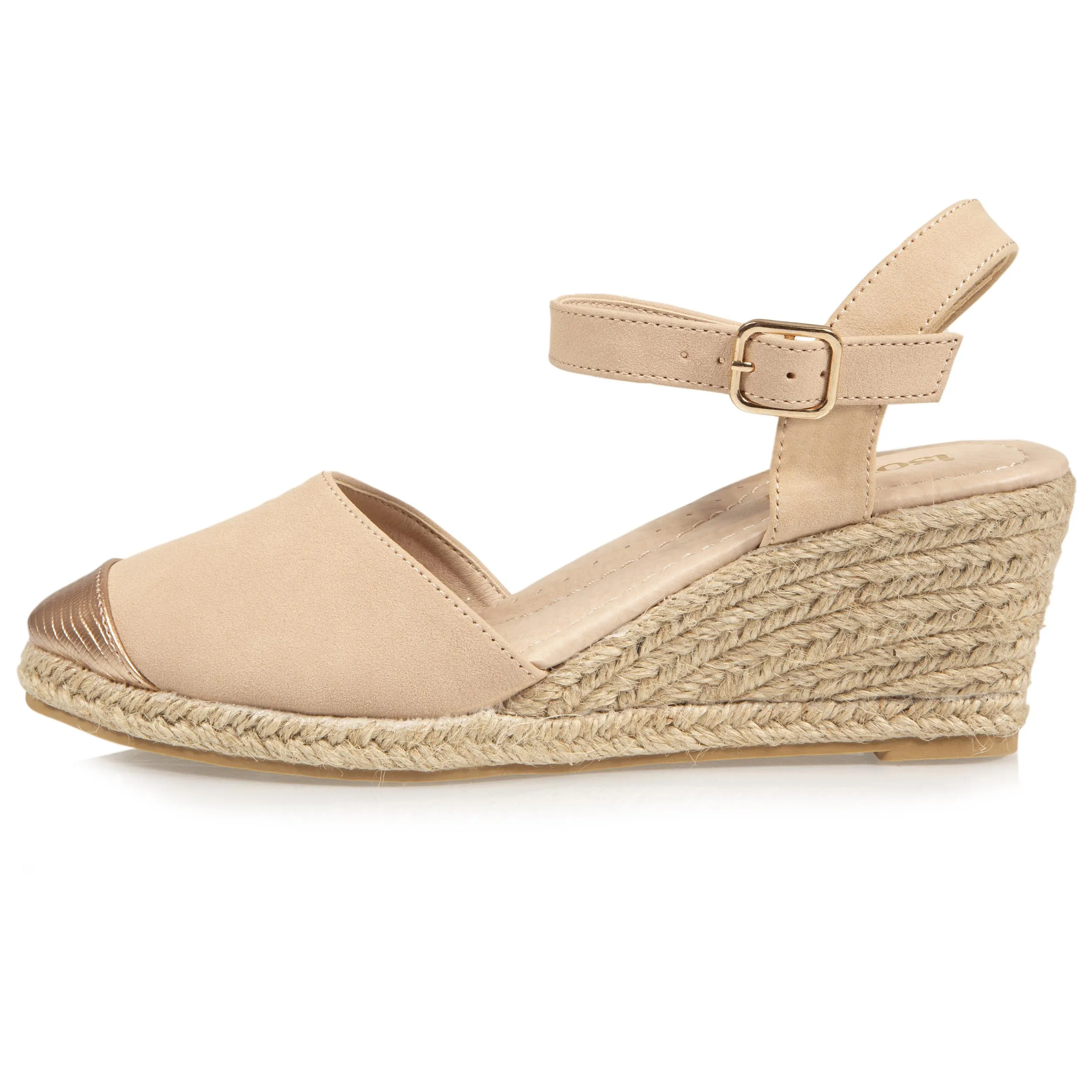 Espadrilles fermées Femme talon Nude