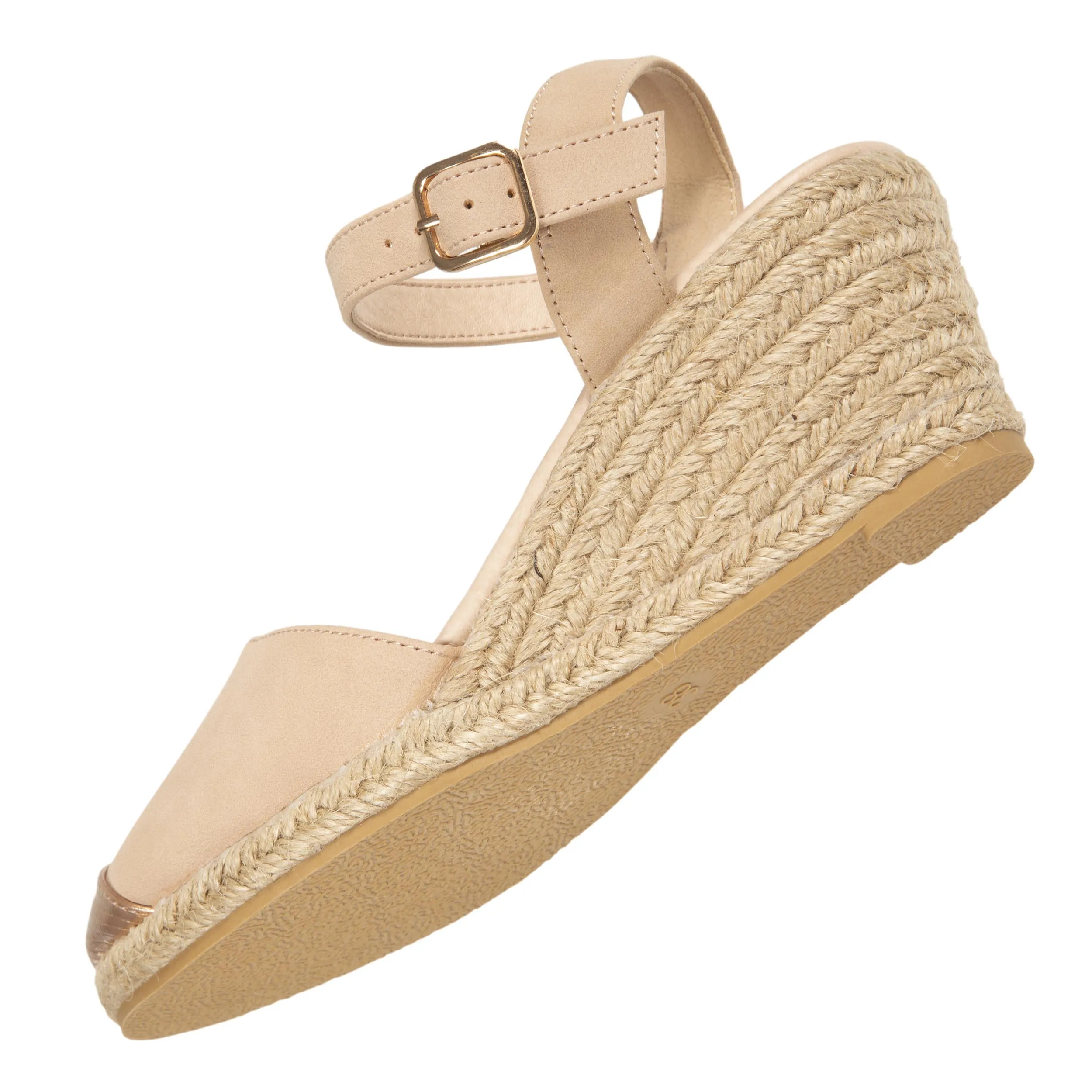 Espadrilles fermées Femme talon Nude