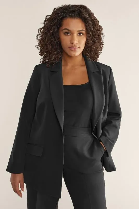 EVANS Curve Black Single Breasted Blazer