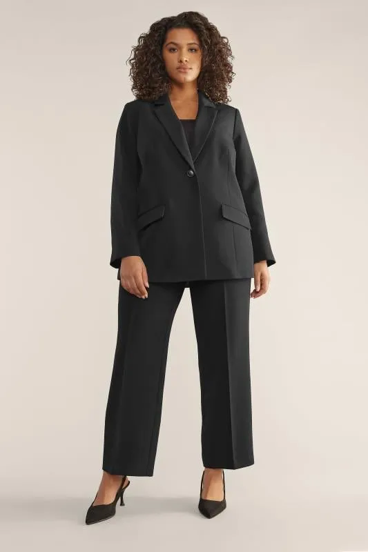 EVANS Curve Black Single Breasted Blazer