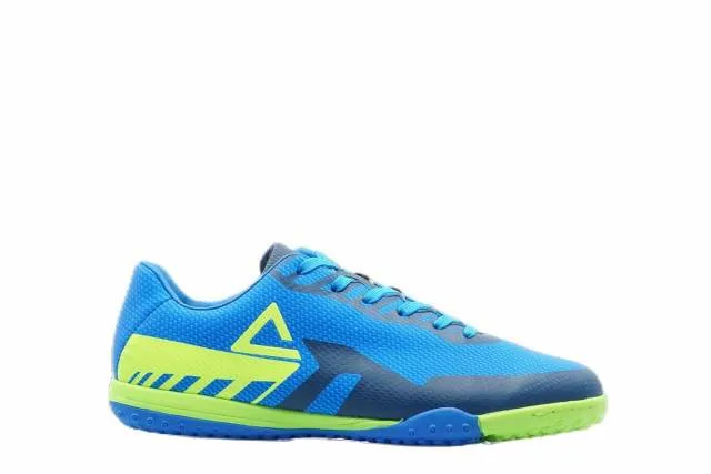 [ew9269f] mens peak tf turf blue fluorescent green outdoor soccer shoes