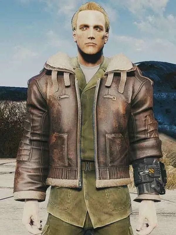 Fallout 4 Armor Brown Leather Jacket - New American Jackets