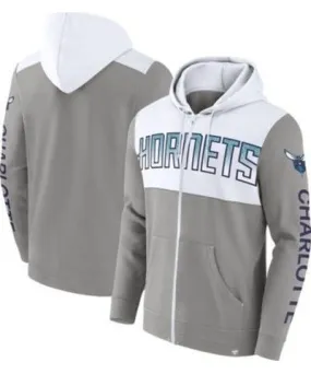 Fanatics Men's NBA Fanatics Charlotte Hornets Skyhook Colorblock Full-Zip Hoodie