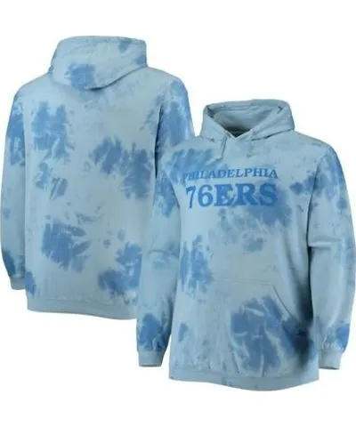 Fanatics Men's NBA Fanatics Philadelphia 76ers Big & Tall Wordmark Cloud Dye Pullover Hoodie