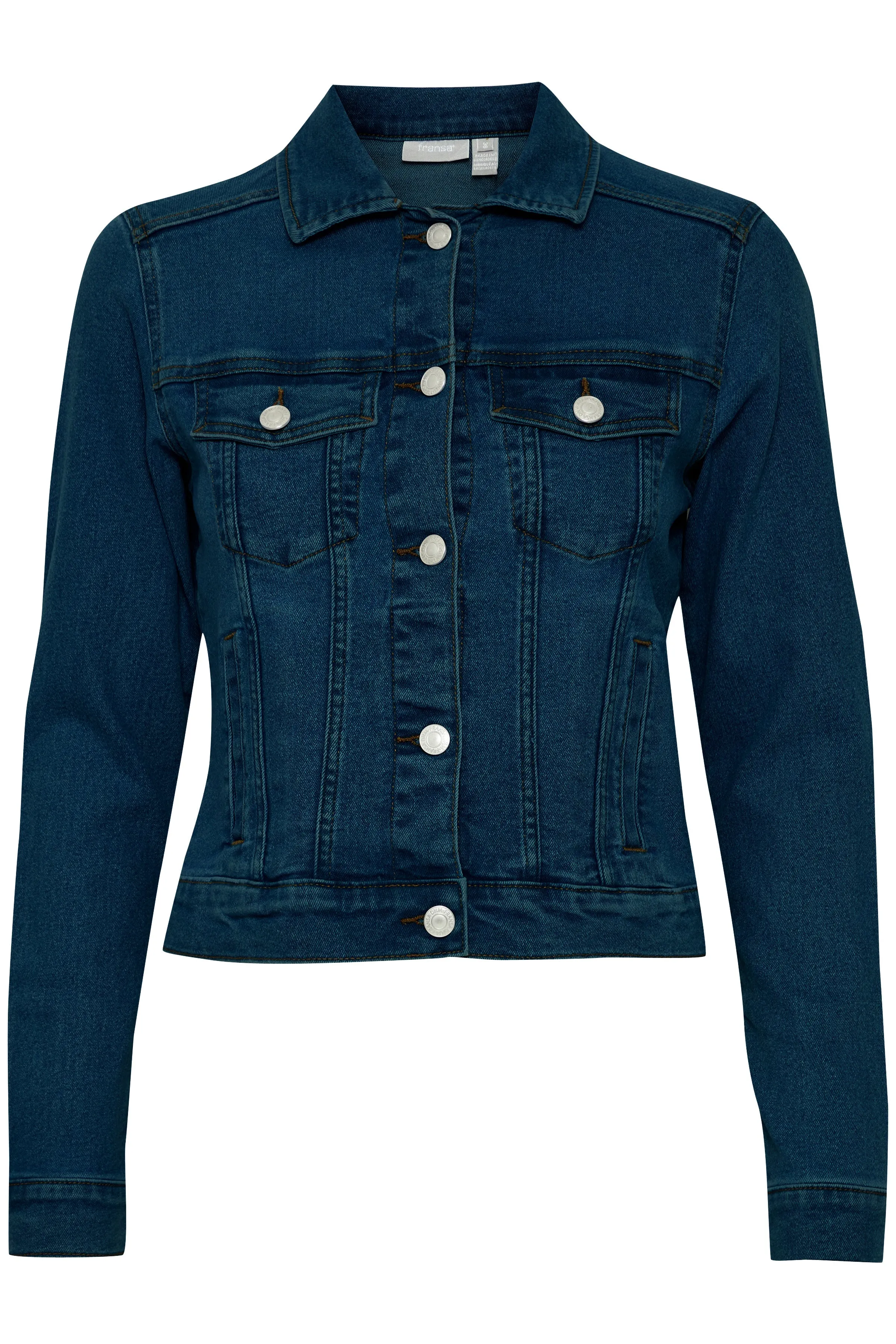 Fransa FXDenima jacket dark blue denim