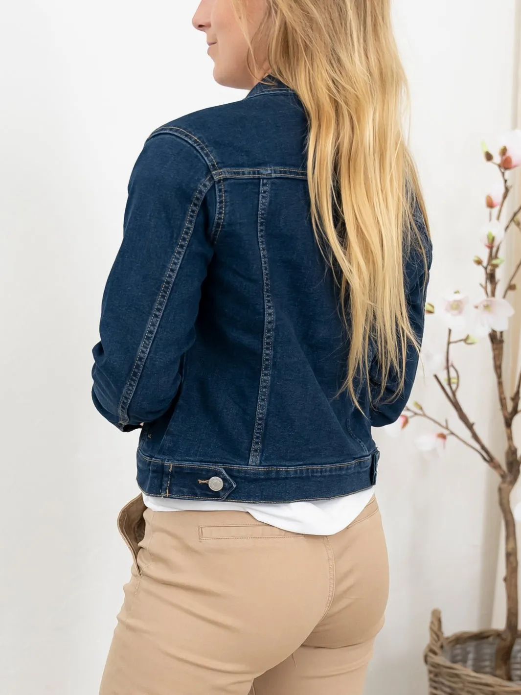 Fransa FXDenima jacket dark blue denim